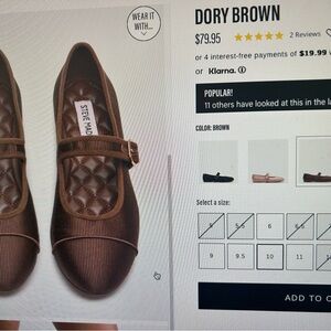 Steve Madden Dory Brown Mary Jane (Flats)